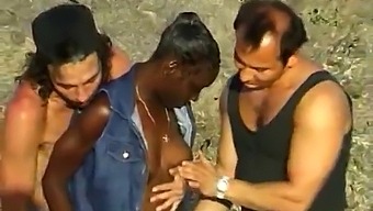 Black Woman Experiences Threesome With Two White Men By The Ocean