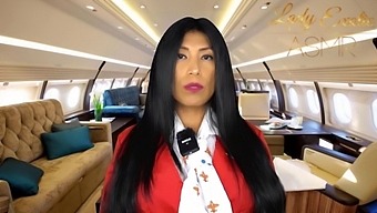 Steamy Airplane Encounter With A Busty Flight Attendant Who Specializes In Sensual Asmr And Handjob Techniques