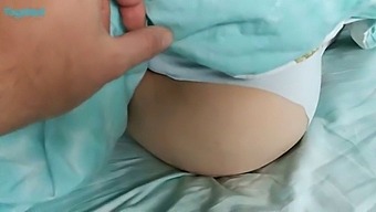 A Close-Up View Of A Stepsister'S Pussy Being Stretched By A Massive Dildo In Homemade Video