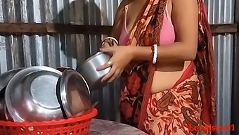 Indian Wife'S Kitchen Affair Caught On Camera