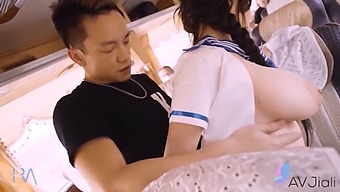 A Hot Taiwanese Girl Has Sex With A Stranger On The Bus, With Big Natural Tits