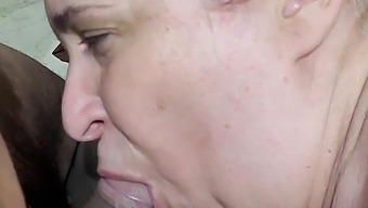 Mature Woman Gives Young Delivery Man A Passionate Blowjob