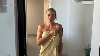 A Blonde Gets Her Big Dick Lover To Come Over And Gives Great Blow Job.
